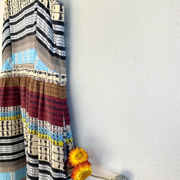 Madewell Broadway & Broome Silk Cami Dress Size 2 Multicolored Pattern Lined - Picture 5 of 5